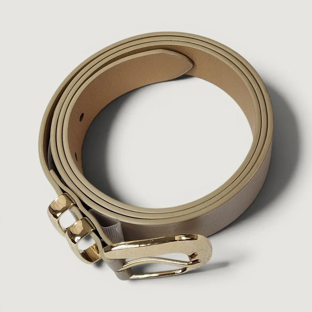 Lauren Conrad Belt XL Metallic Gold Hammered Buckle 13LC020034 New